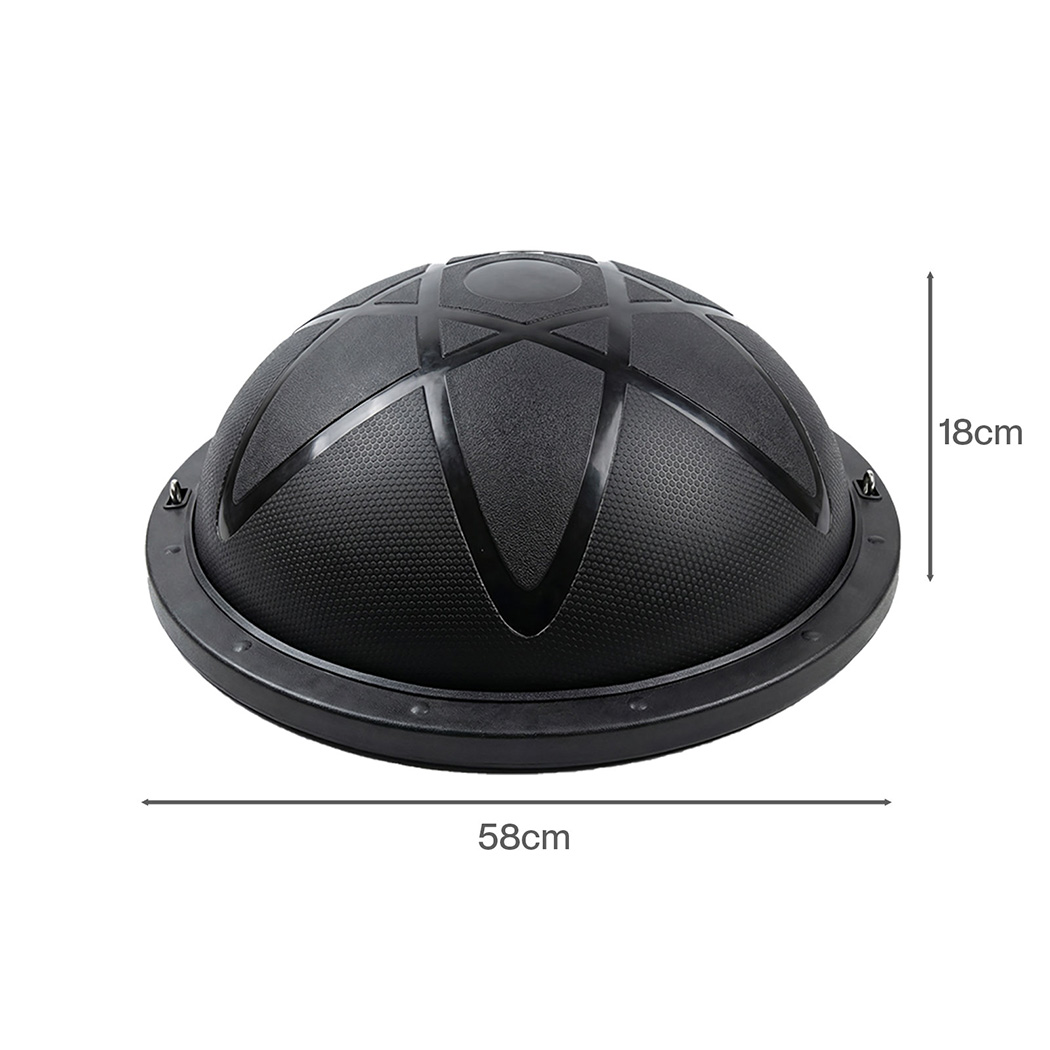 centra half balance ball yoga balance trainer 2 resistance bands home gym black centra half balance ball yoga balance trainer 2 resistance bands home gym black